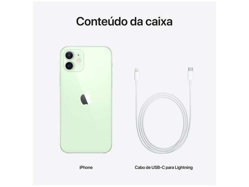 iPhone 12 Apple 256GB Verde Tela 6,1” - Câm. Dupla 12MP iOS